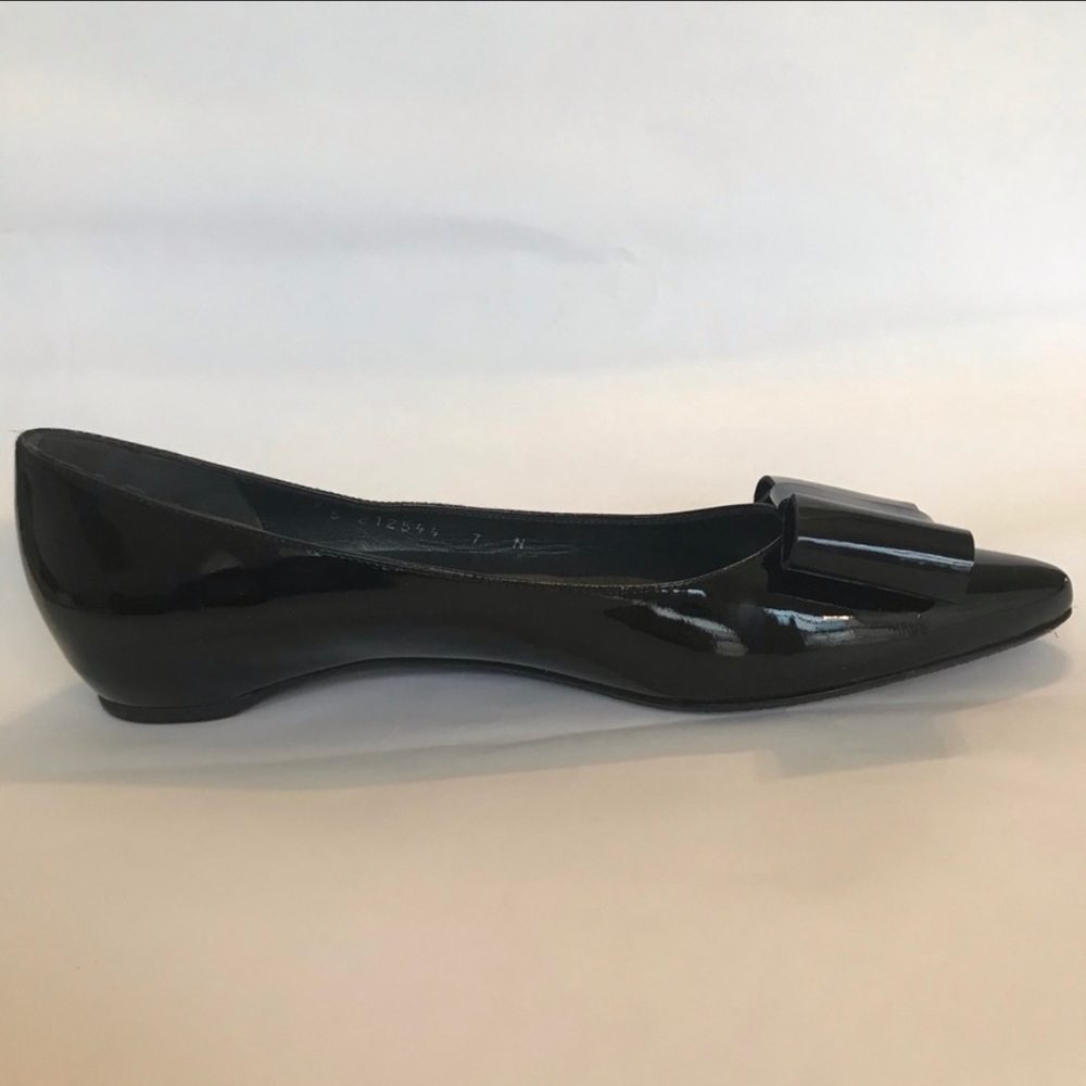 Nwot Stuart Weizman Black Pointed Toe Flats - Pat… - image 7